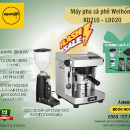 COMBO Máy Pha Cà Phê Espresso WELHOME KD210 WPM - MÁY XAY LD020
