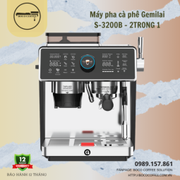 Máy pha cà phê Gemilai S-3200B – Máy pha cà phê đa năng 2 trong 1