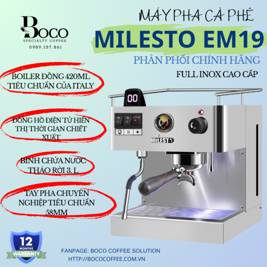 Máy pha cà phê MILESTO EM 19